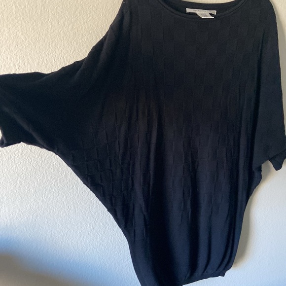 5/$10❤️❤️❤️VINTAGE 90s MAX STUDIO BLACK WAFFLE KNIT TUNIC - Picture 4 of 4